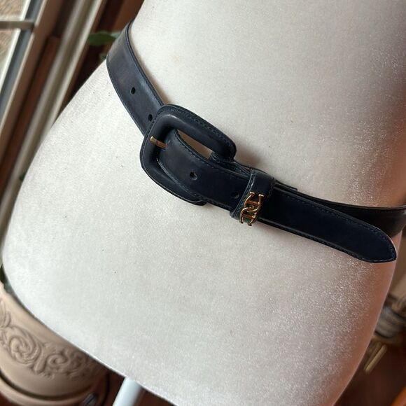 Vintage Etienne Aigner Navy Leather Belt - S - Picture 7 of 8